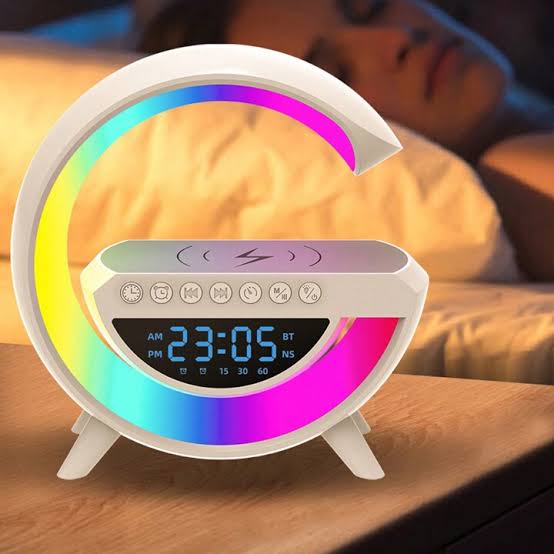 RGB G-LAMP BLUETOOTH SPEAKER | CLOCK | FAST WIRELESS CHARGING